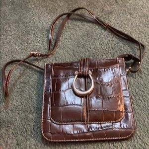 Vintage Croc embossed Leather Brighton Bag